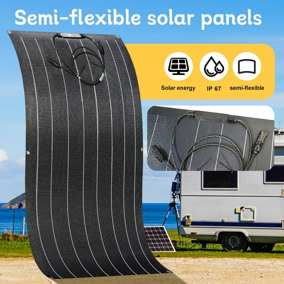 200W ETFE Flexible Mono Solar Panel PV 18V MC4 For Home RV Camping Boat Off-Grid