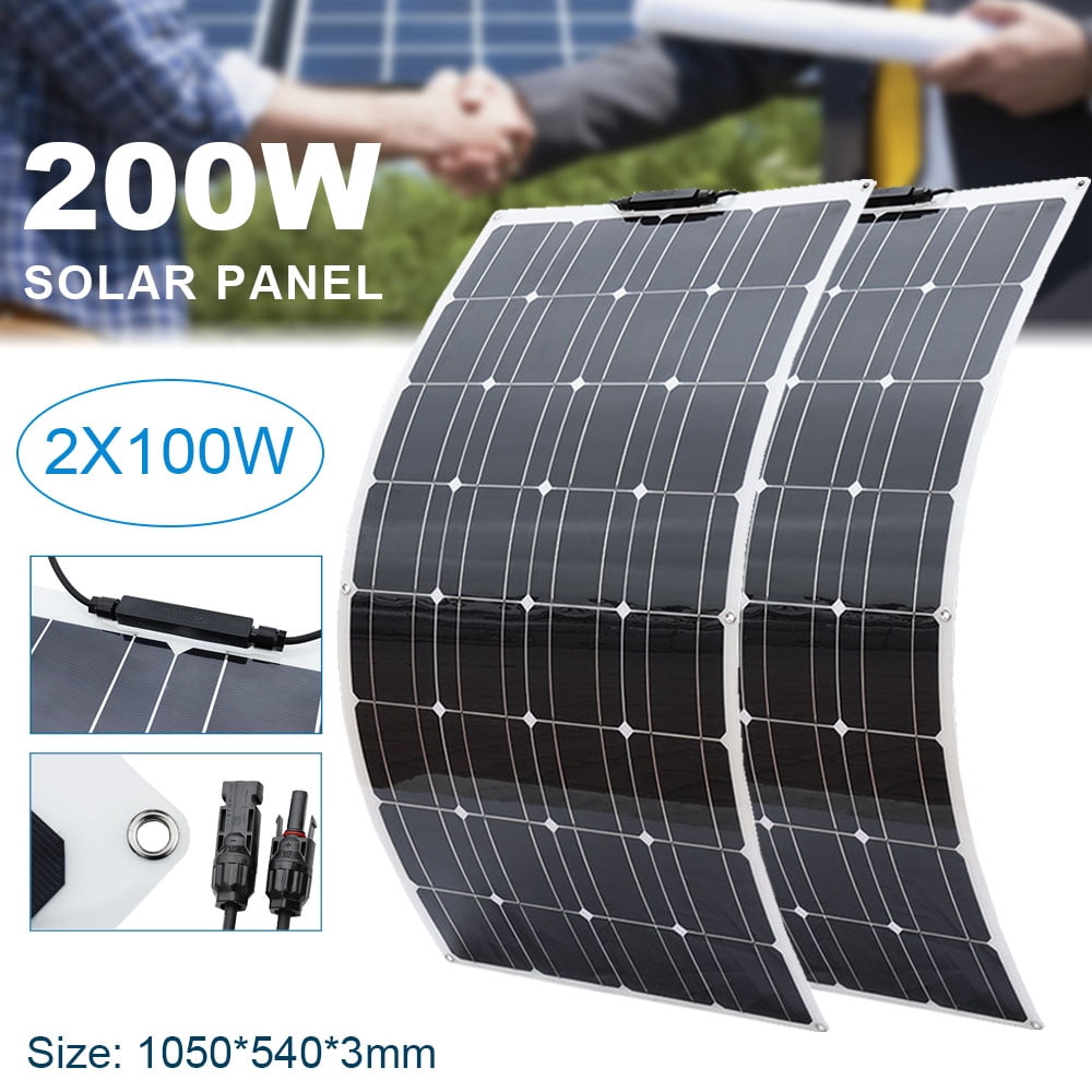XINPUGUANG 200W Flexible Solar Panel 2X100W Monocrystalline Solar Charging for RV Boat Camping