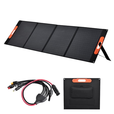 200W Foldable Solar Panel, 23.5% Efficient Monocrystalline Charger, IP65 Waterproof with Kickstands for RV Road Trips