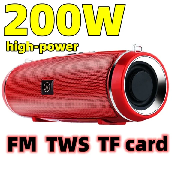 200W High Power Caixa De Som Bluetooth Portable Bass Outdoor Wireless Audio 3D Surround Bluetooth Speaker TWS/FM/Voice Prom