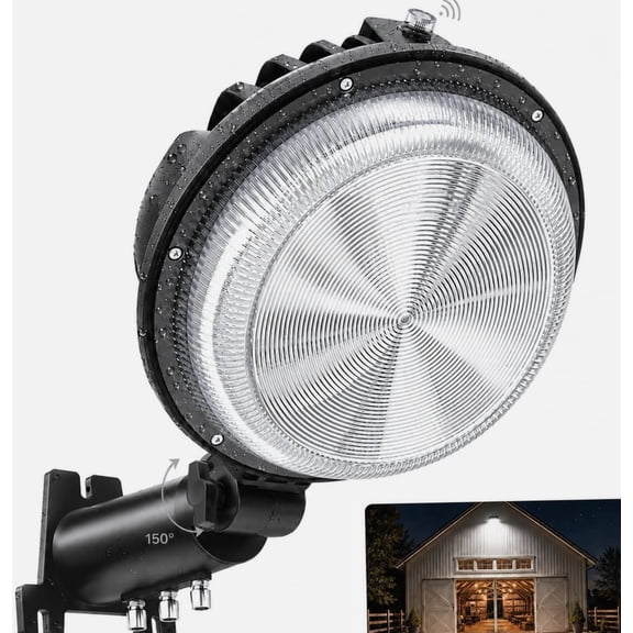200W LED Barn Light, 20000LM Dusk to Dawn Outdoor Security Light, IP66 Weatherproof, White