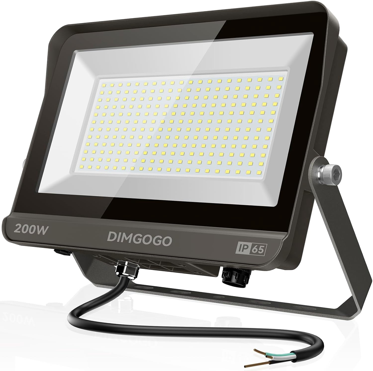 200W LED Flood Light Outdoor, 22000 Lumens 5000K Daylight, Dusk to Dawn Photocell, IP65 Waterproof Parking Lot Light with Adjustable Mount for Yard