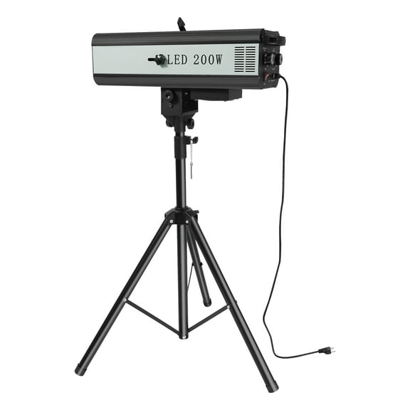 200W LED Follow Spot Light Wedding Party Stage Light Manual Control w/Stand