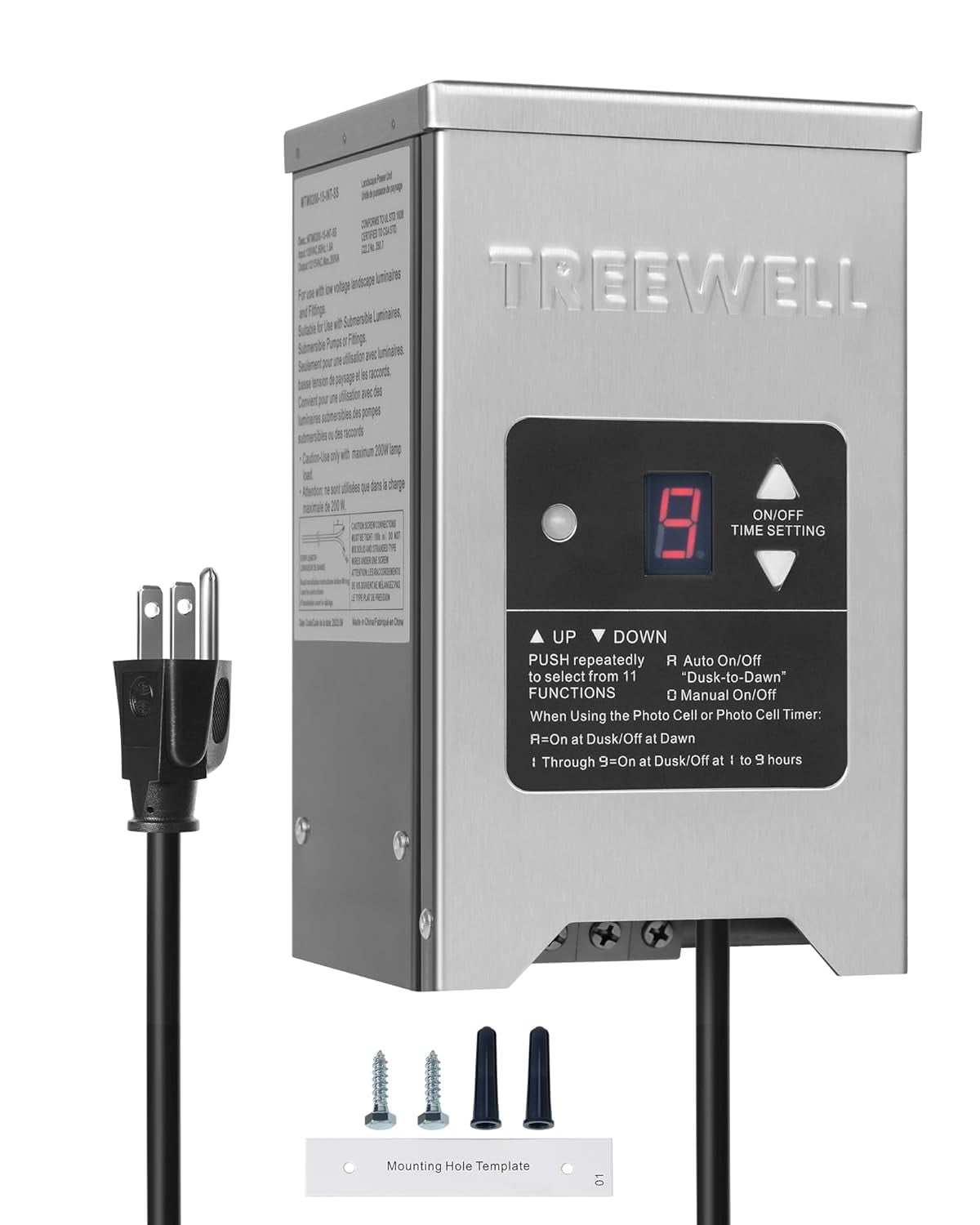 200W Low Voltage Landscape Transformer, Outdoor Landscape Lighting