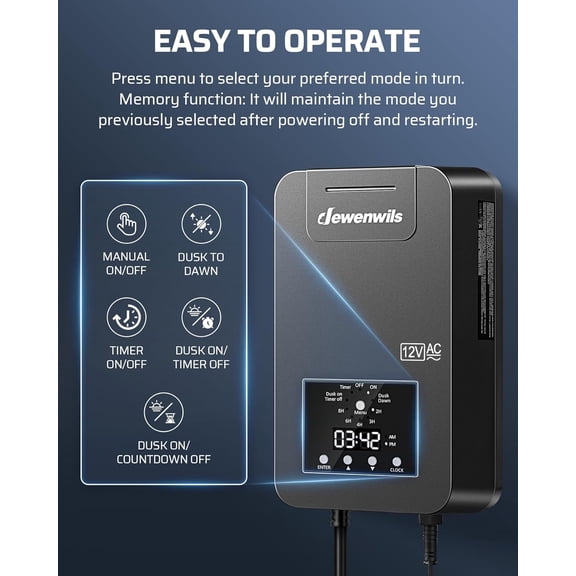 200W Low Voltage Landscape Transformer with Photocell Sensor & Timer