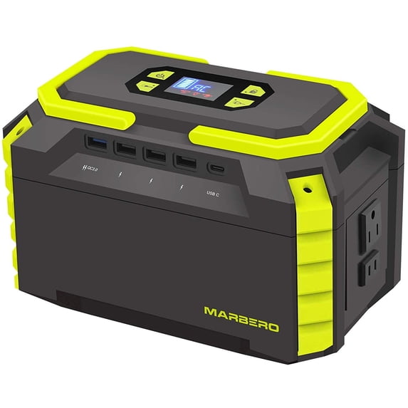 200W Portable Power Station 222Wh 60000mAh Backup Lithium Battery Power Supply Solar Generator with 2 110V AC Outlets/2 QC3.0 LED Flashlights for CPAP Home Camping Emergency Backup