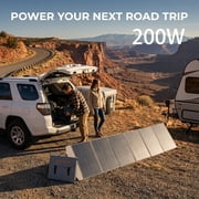 200W Portable Solar Panel for RV Camping, Foldable Solar Charger, Waterproof High Efficiency Panel for Off-Grid & Emergency Backup