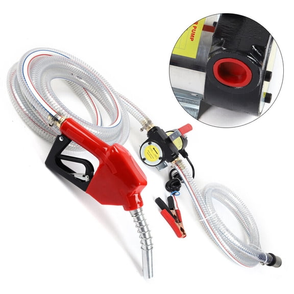 200W Portable Suction Pump Kit, 50L/min, Electric Diesel Transfer Pump for Commercial 12V DC