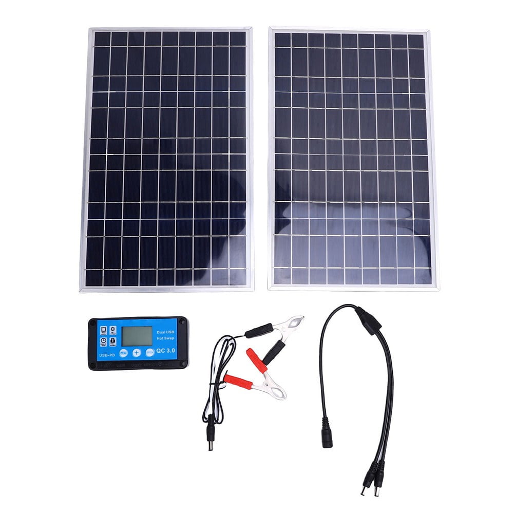 200W Solar Panel 12V Trickle Charger Battery Charger Maintainer Boat Car Rv