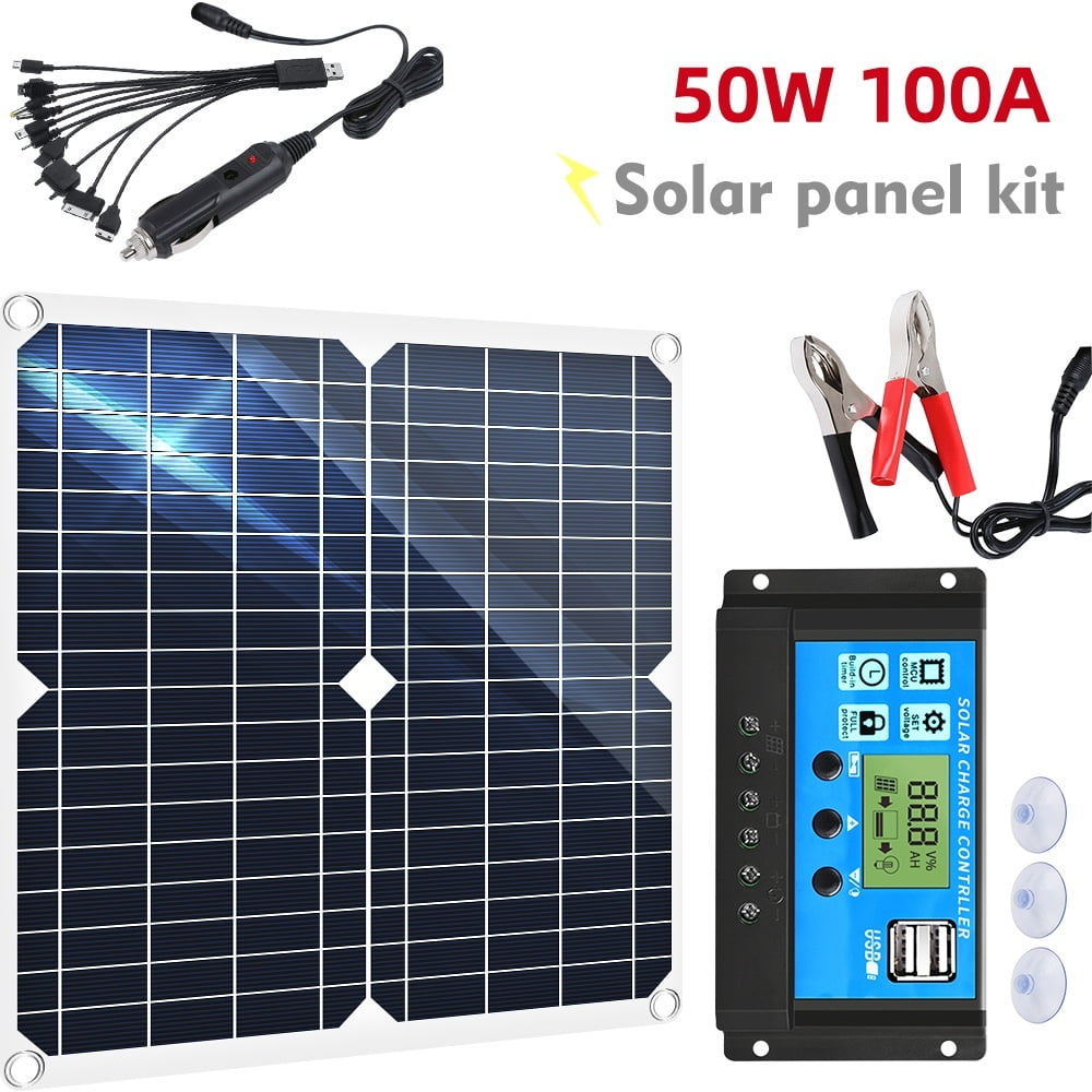 50W Solar Panel Kit 100A 12V Battery Charger Egypt Ubuy