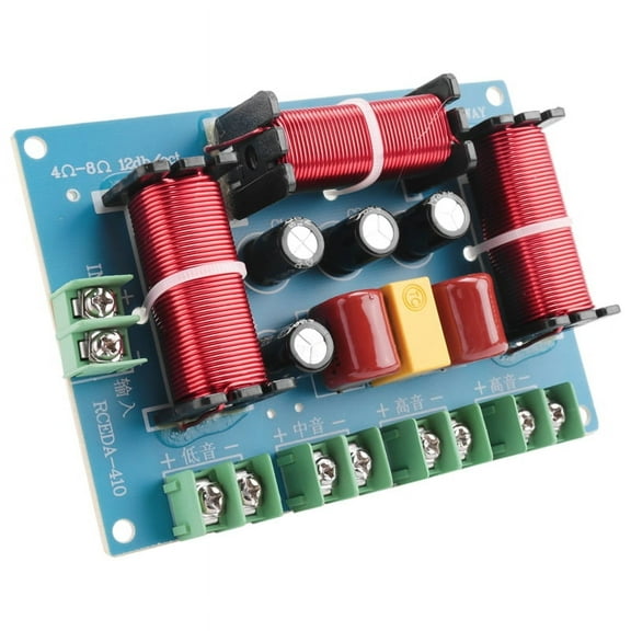 200W Speaker Crossover Double Treble+Midrange+Bass 4 Way Audio Frequency Divider Home Theater