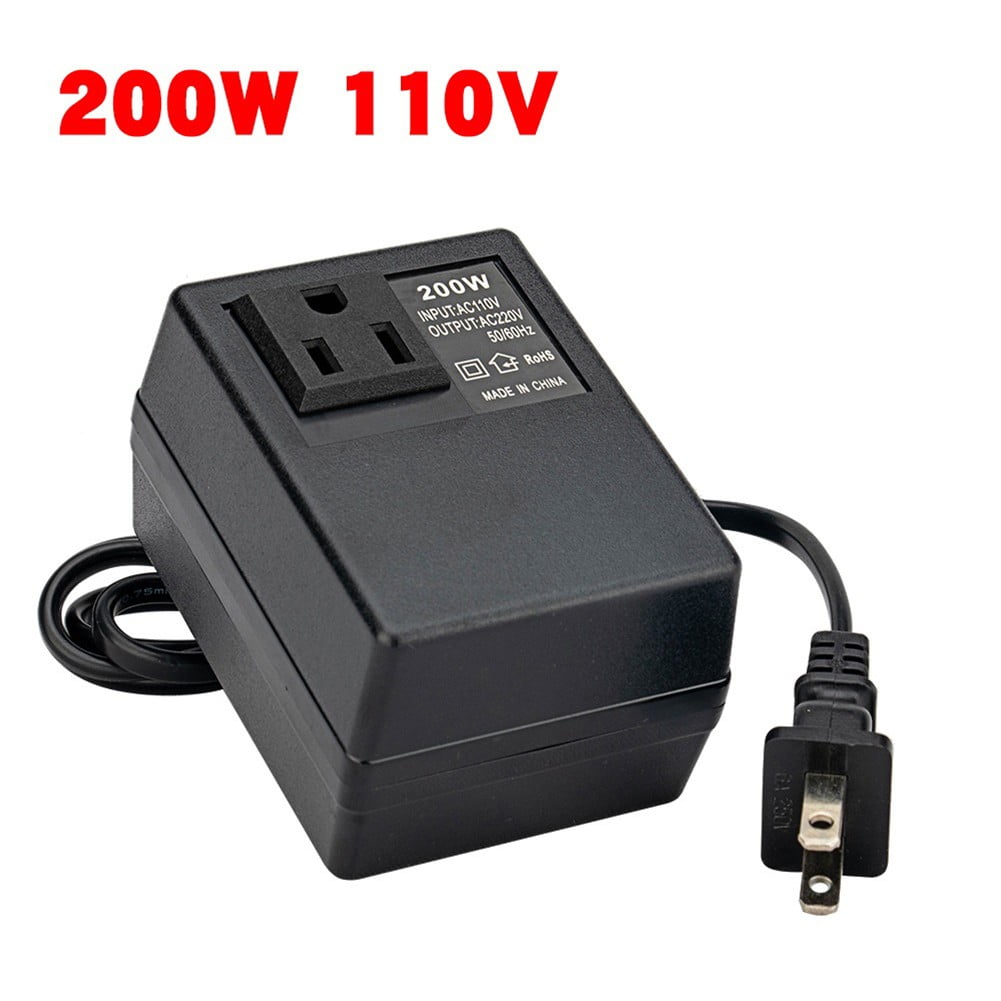 200W Voltage Converter 220V to 110V Down Transformer Us Plug Inverter