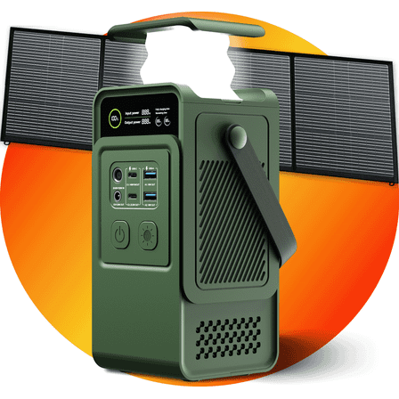 200W watt Portable Power Bank Station with 100W Solar Charging Kit(60,000mAh), 192Wh UPS LiFePO4 Battery, 200W Solar Generator, for Outdoor Camping, Traveling, and Emergencies,same to c300 dc