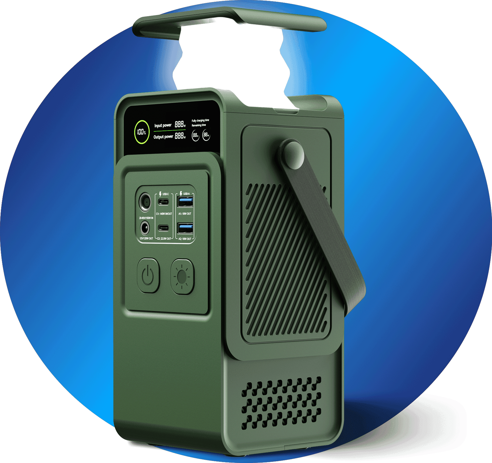 200W watt Portable Power Bank Station (60,000mAh), 192Wh UPS