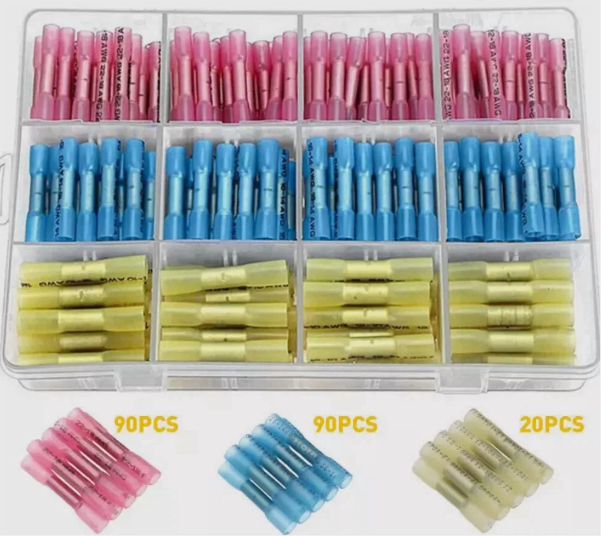 200X Assortment Heat Shrink Wire Connectors Electrical Terminals Crimp Seal*/*/*