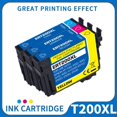 thumbnail image 1 of 200XL Ink Cartridge Replacement for Epson 200XL 200 XL T200XL to use with XP-200 XP-300 XP-310 XP-400 XP-410 WF-2520 WF-2530 WF-2540 Printer ( 1*Cyan, 1*Magenta, 1*Yellow) 3 Pack, 1 of 4