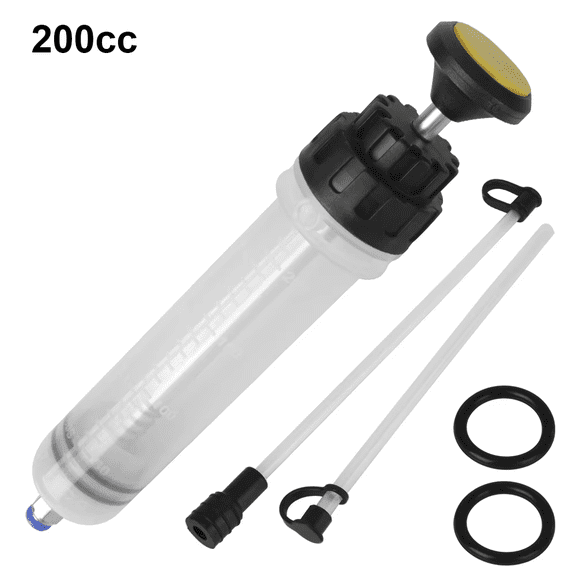 200cc Manual Fluid Extractor Pump, Oil Change Syringe With Hoses, Brake Bleeder & Coolant Removal Tool For Cars, Trucks, Motorcycles, ATVs & Boats