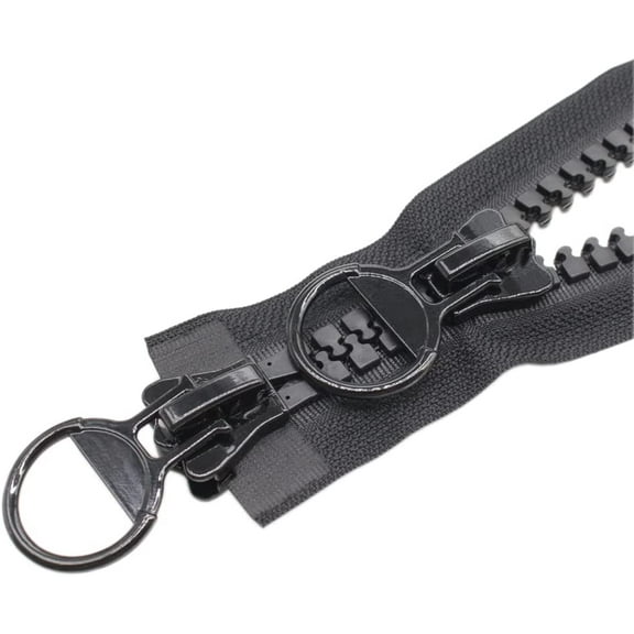 200cm #20 Two Way Separating Super Large Plastic Resin Zipper for Sewing, Tents, Overcoats, Down Jacket, Winter Coat,, Crafts, Boat Black 200cm