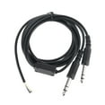 thumbnail image 1 of Replacement 200cm DIY Aviation Headset Durable Mono Cable Line Cord Repairing Dual-plug Aircraft Headphones Cable, 1 of 7