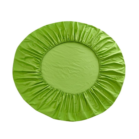 200cm Dia Round Bed Elastic Fitted Sheet Cover 16 Green