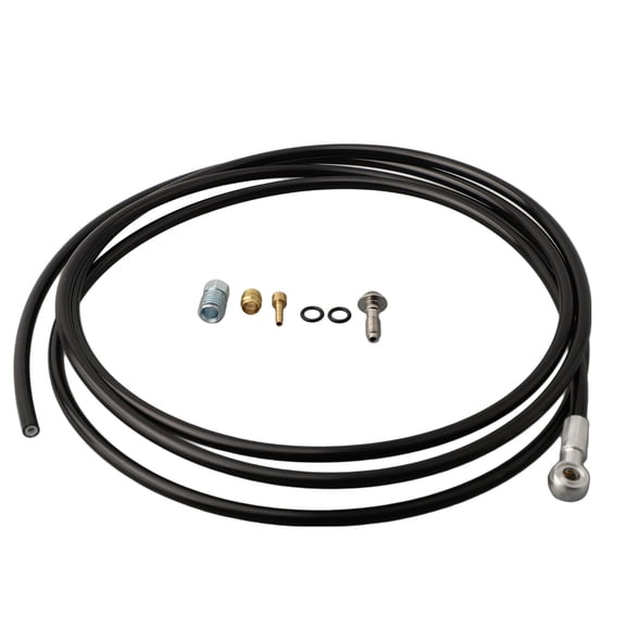 200cm Hydraulic Disc Brake Hose Kit Including Screws Olive Oil Pin and Seals with Pressed Banjo Fitting for MT4 to MT Trail SL Bike Brake Systems for Secure Connection Construction Sleek Black Design