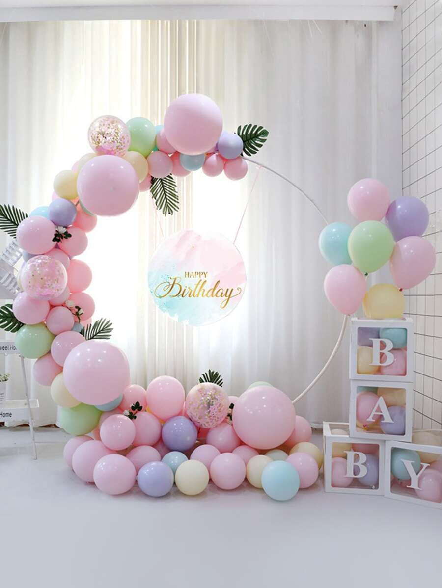 200cm Round Balloon Column With 40pcs Stands, Wedding Birthday Party Balloon Decoration Arch Frame Kit