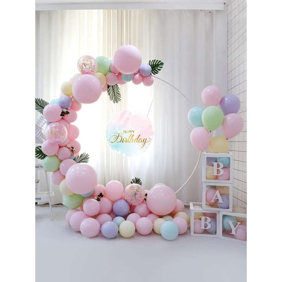 200cm Round Balloon Column With 40pcs Stands, Wedding Birthday Party Balloon Decoration Arch Frame Kit