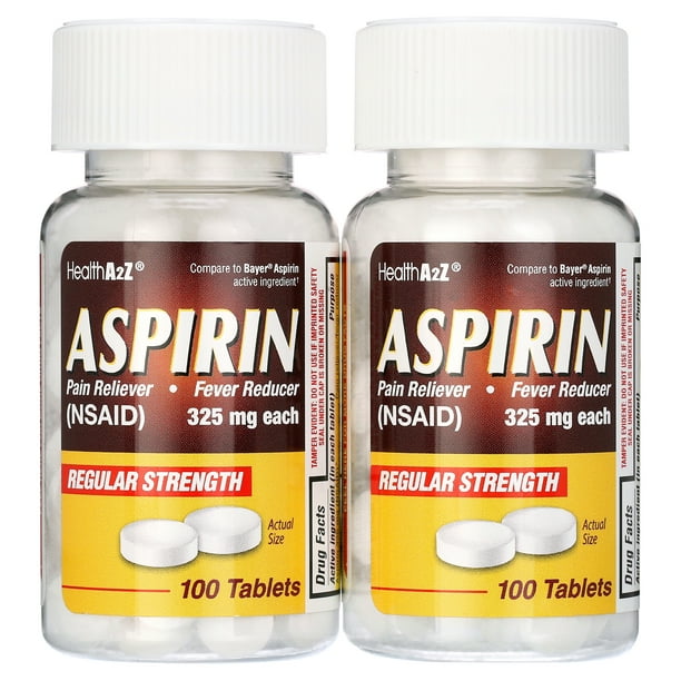200ct Aspirin 325mg Uncoated Tablets Original Strength Pain Relief Pill