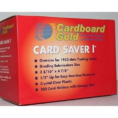 200ct Card Saver 1 in RED Storage BOX - Cs1 Graded Card Submits By Cardboard Gold