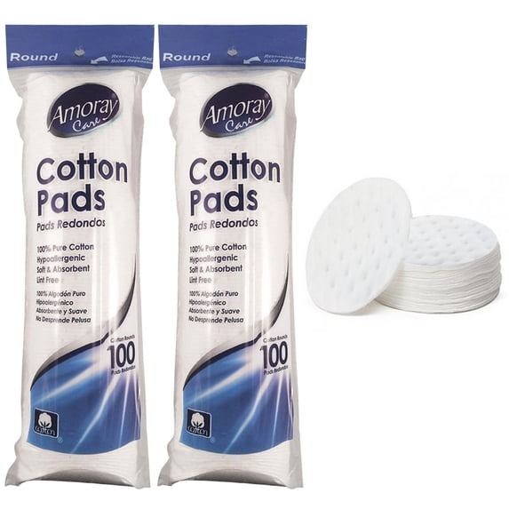 200ct Round 100% Cotton Pads Hypoallergenic Makeup Cosmetics Nail Polish Baby