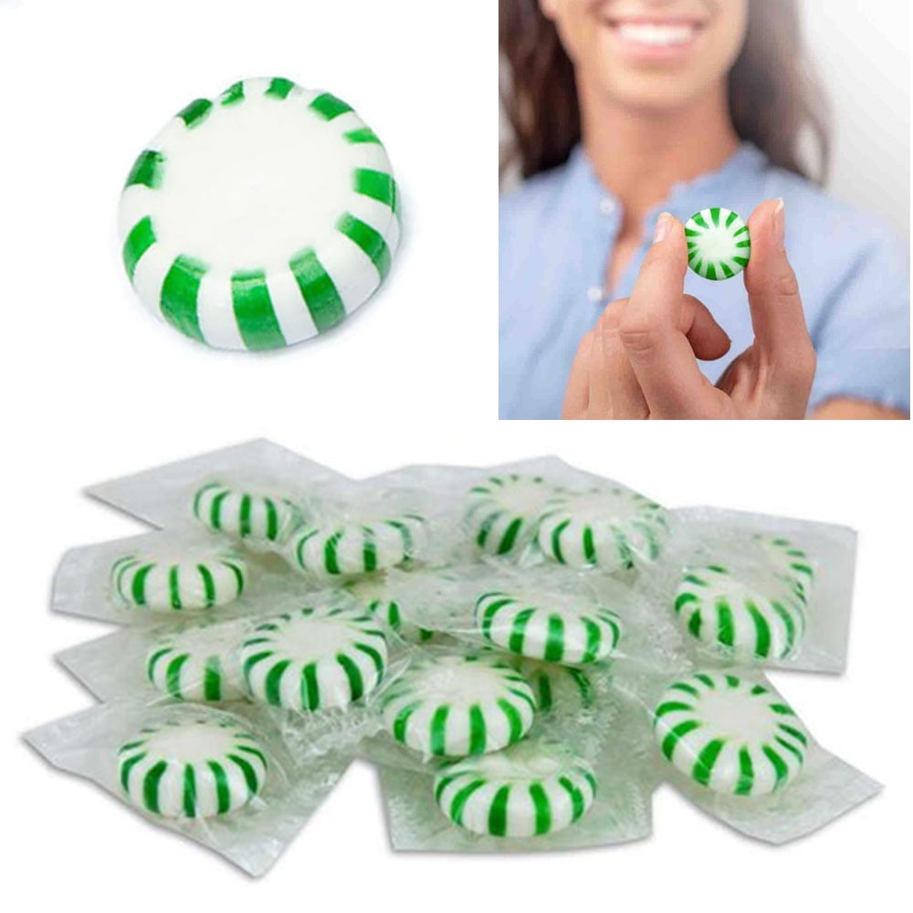 200ct Spearmint Mint Candy Bulk Hard Candies Individually Wrapped Treat Pinwheel
