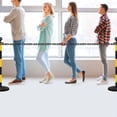 thumbnail image 1 of 200ft Plastic Barrier Chain Plastic Chain Links Safety Link Crowd Control Barriers Black, 1 of 12