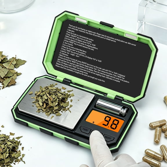 200g/0.01g Digital Pocket Scale High Precision Mini Gram Scale with Backlit LCD Tare Function and Calibration Weight for Jewelry Gold Powder Reloading