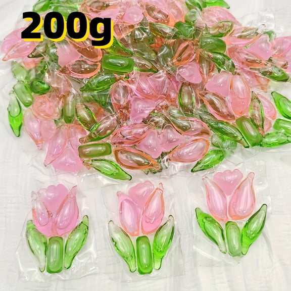 200g/300g/600g Concentrated Laundry Detergent Pods - Softening Anti-Static Scented Beads, Water-Soluble, Deep Cleaning & Long-Lasting Freshness, Low Foam Easy Rinse