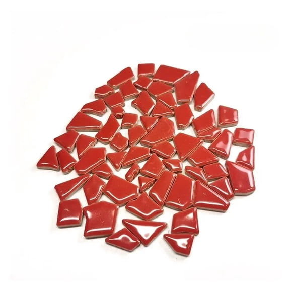 200g/7.05oz(Approx. 155-170pcs) Porcelain Mosaic Tiles 1-2.5cm 0.4mm Thickness Ceramic Mosaic Stones DIY Mosaic Craft Material