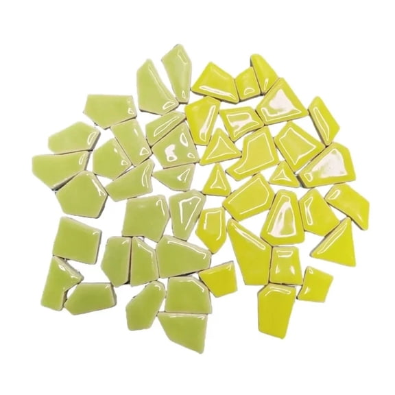 200g/7.05oz(Approx. 155-170pcs) Porcelain Mosaic Tiles 1-2.5cm 0.4mm Thickness Ceramic Mosaic Stones DIY Mosaic Craft Material