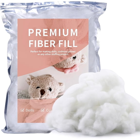 200g/7oz Polyester Poly Filling Stuffing, (1.8oz-1.21 lb) Premium Fiberfill Polyfill Stuffing for Stuffed Animals, High Resilience Fiber Fill Stuffing for Crafts, Crochet Stuffing