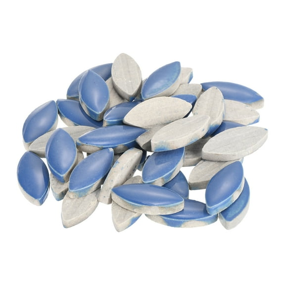 200g Ceramic Mosaic Tiles for Crafts Bulk, Flower Blue Ceramic Tiles for Mosaic Kits