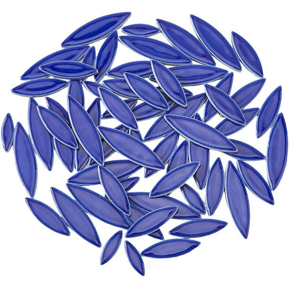 200g Dark Blue Mosaic Tiles Flower Tiles Pieces Horse Eye Mosaic Puzzle Material Polished Porcelain Tile