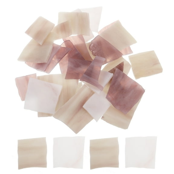 200g Glass Mosaic Tiles for Craft, Stained Glass Mosaic Tiles Bulk for Craft DIY Art Project Purple Series