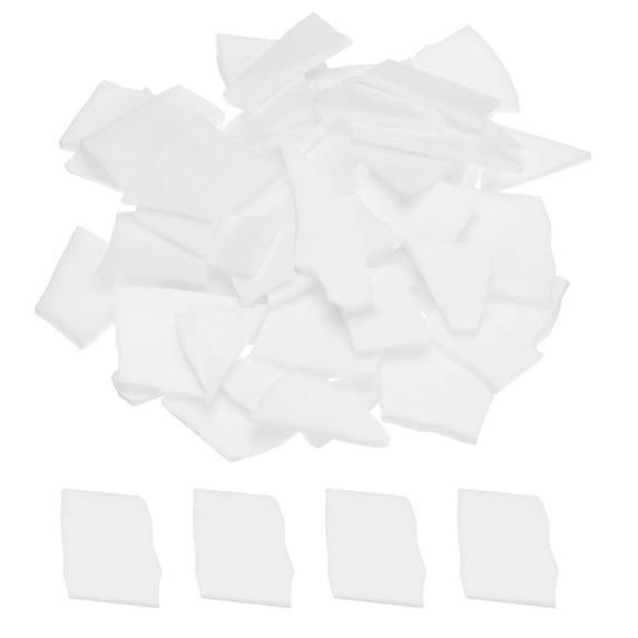 200g Mosaic Tiles Irregular Glass Mosaic Tiles Stained Mosaic Glass for Art Crafts DIY Projects White Series