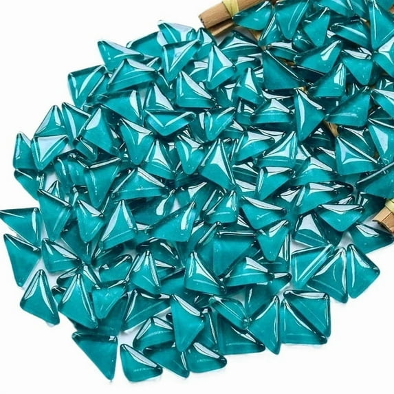 200g Mosaic Triangle Square Glass Mosaic Tiles Shape DIY Handmade Creative Decoration Accessories Home Decoration