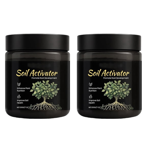 200g Soil Activator, Soil Pro Activator, Nauticos SoilActivator, Organic, Water-Soluble Formula for Uptake Nutrient & Root Development, Enhance Growth for Vegetables & All Plants (2pc)