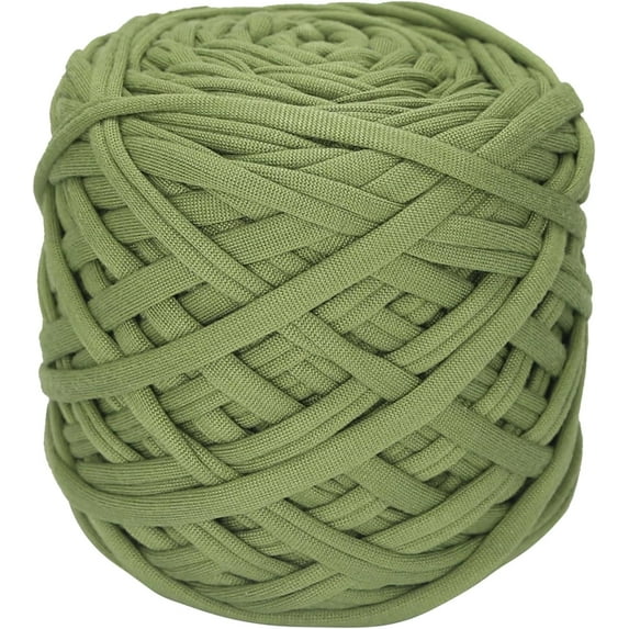 200g T-Shirt Yarn Elastic Fabric Crochet Cloth Yarn for DIY Knitting, Spaghetti Yarn Thick Knitting Yarn for Hand DIY Bag Basket Cushion Crocheting Projects,Home Decor(Yellow)