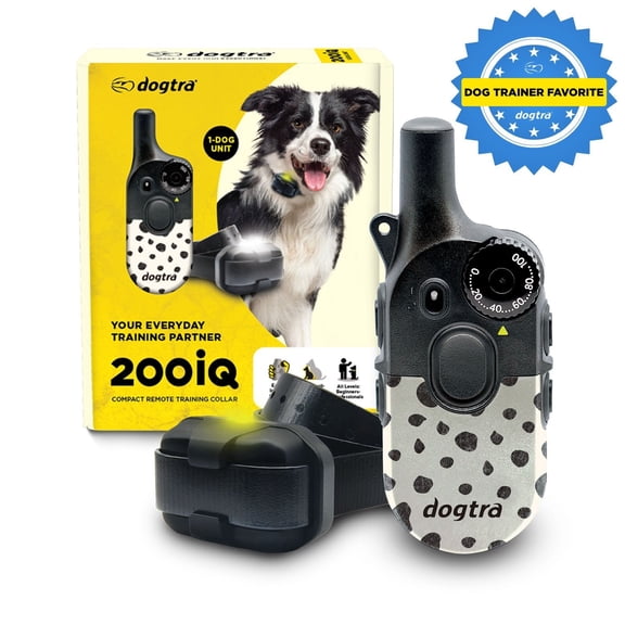 Dogtra 200iQ Remote Training E Collar - 100 Levels, 1/2 Mile Range, Waterproof - Modern Dots