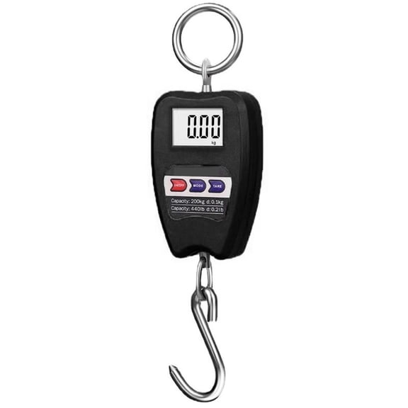 200kg/440lb Crane Scale Digital Hanging Scale Heavy Duty Hanging Hook Scales ,Multiple Functions