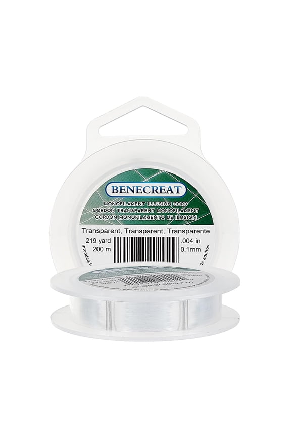 200m (0.1mm) Nylon Beading Thread Strong & Invisible Jewelry Making Wire for Bracelets Necklaces Fishing Hanging Decor Soft Flexible Craft String