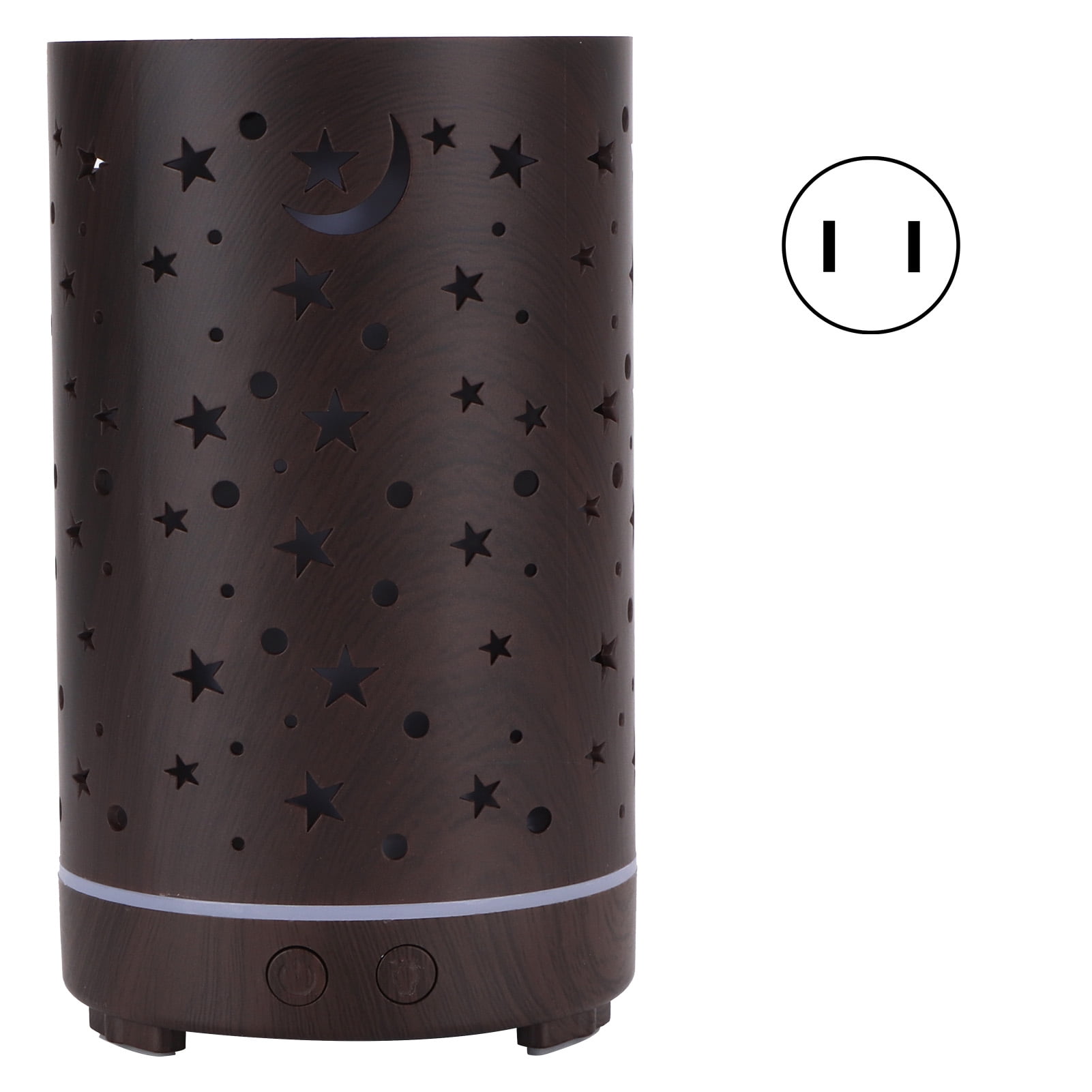 200ml 2-in-1 Desktop Aroma Humidifier & Diffuser, Dark Wood Grain, 100 ...