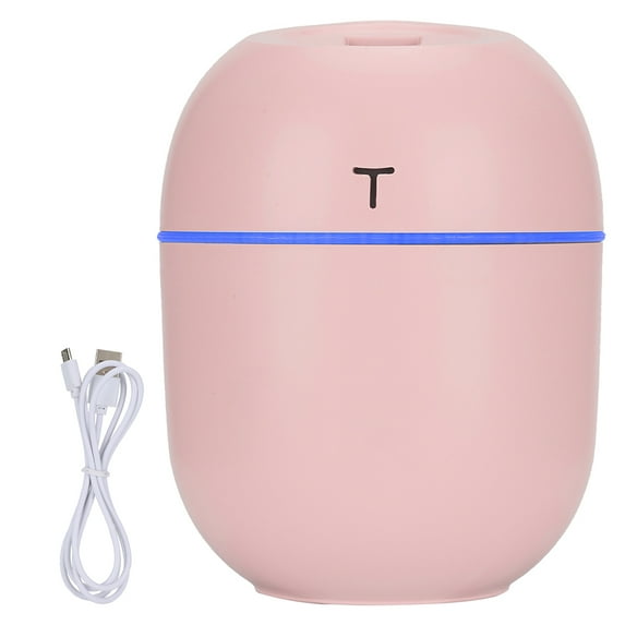 200ml 35 Decibels Super Mute Night Light Humidifier Colorful Desktop Humidifier DC5V-1A (Pink)