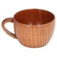 thumbnail image 1 of 200ml Big Belly Wood Water Cup Simple Tea Wine Coffee Mug Classical Wooden Cup with Handle for Kitchen Study, 1 of 8
